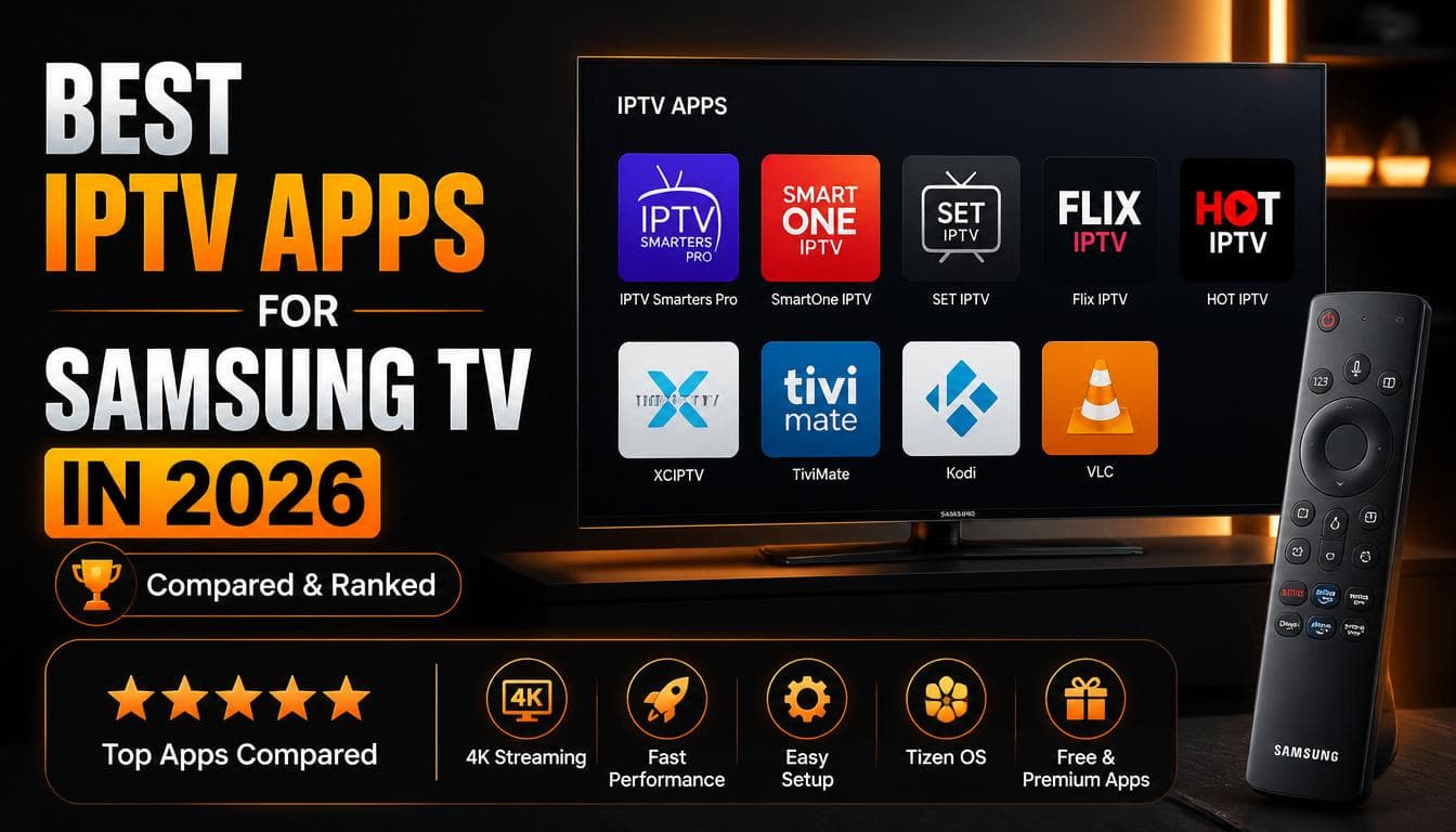 Best IPTV Apps for Samsung Smart TV in 2026 (Tested & Ranked)