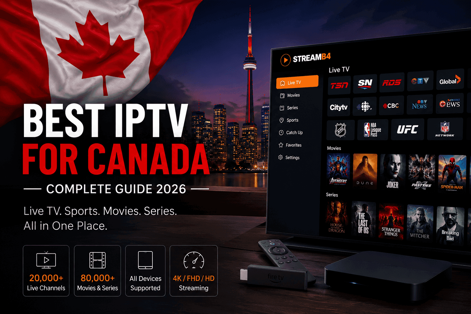 THE COMPLETE BEST IPTV FOR CANADA (2026) : EVERYTHING YOU NEED TO KNOW IN 2026