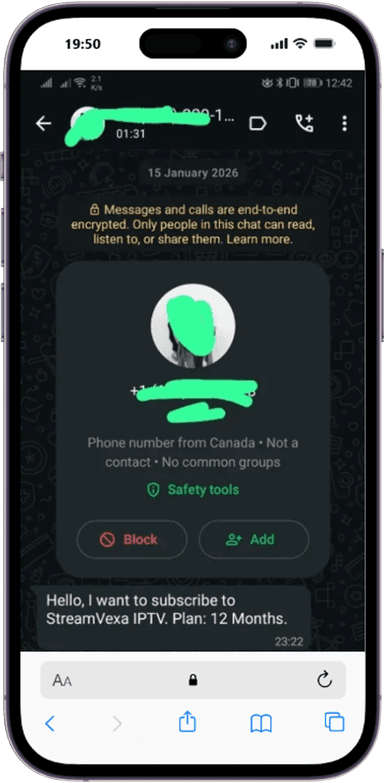 StreamB4 Choose Your Plan on iPhone