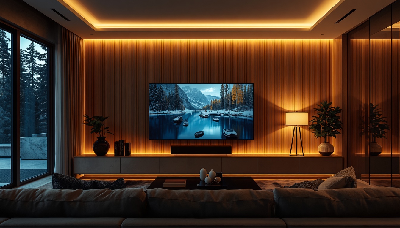 lucid origin Luxury Canadian smart home with large OLED television connected streaming ecosys 0