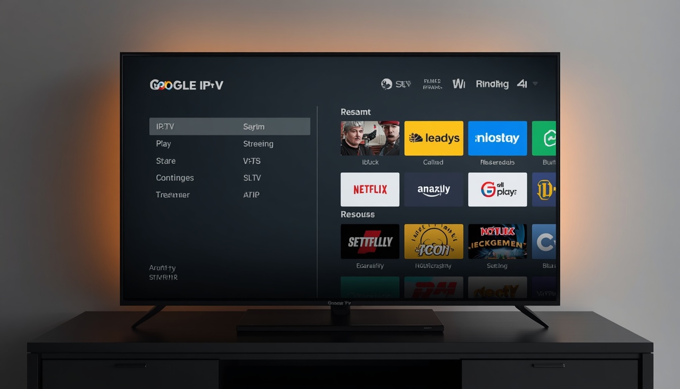 lucid origin Step by step IPTV installation concept on Google TV Google Play Store open on te 0